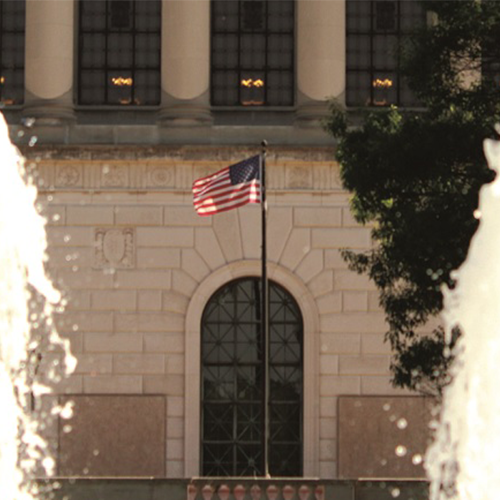 The flag at the state capital where Civil Servant Ministries is able to outreach to lawmakers, lobbyists, and staff in Illinois.